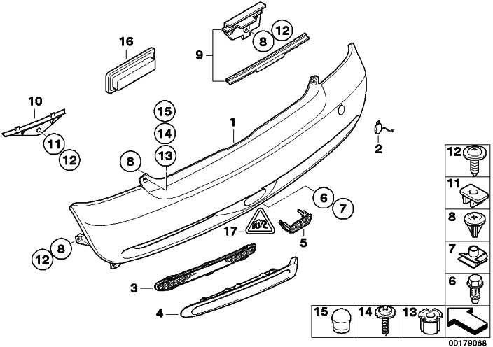 BMW本物のクラッディングバックミニ（51127192764）| 51127192764