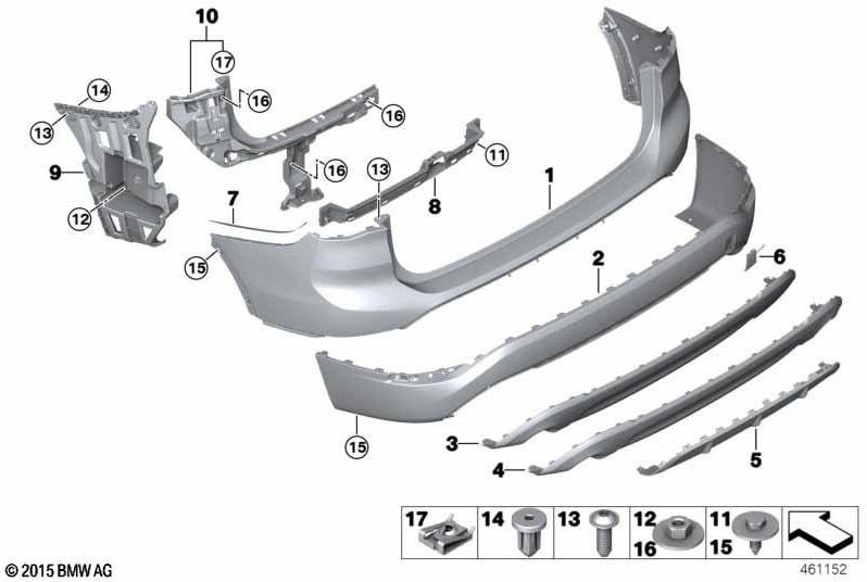 BMW左後部の本物の録音ラッシュキャッチャー（51127332317）| 5112732317