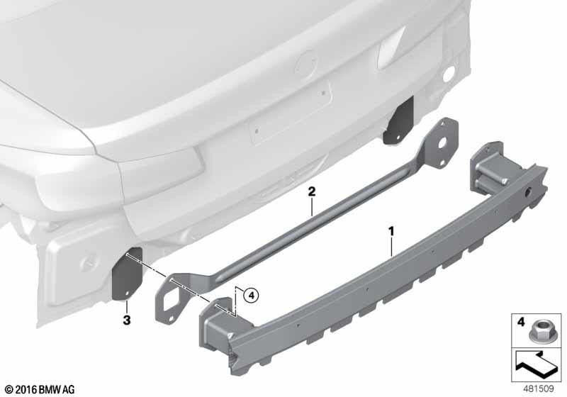 BMW純正キャリアバンパーキャッチャーChn Petrol（51127386504）| 51127386504