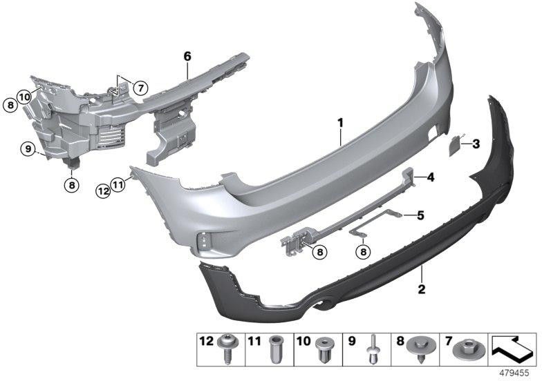 BMW純正ブラックバンドPDC（51127391203）| 51127391203