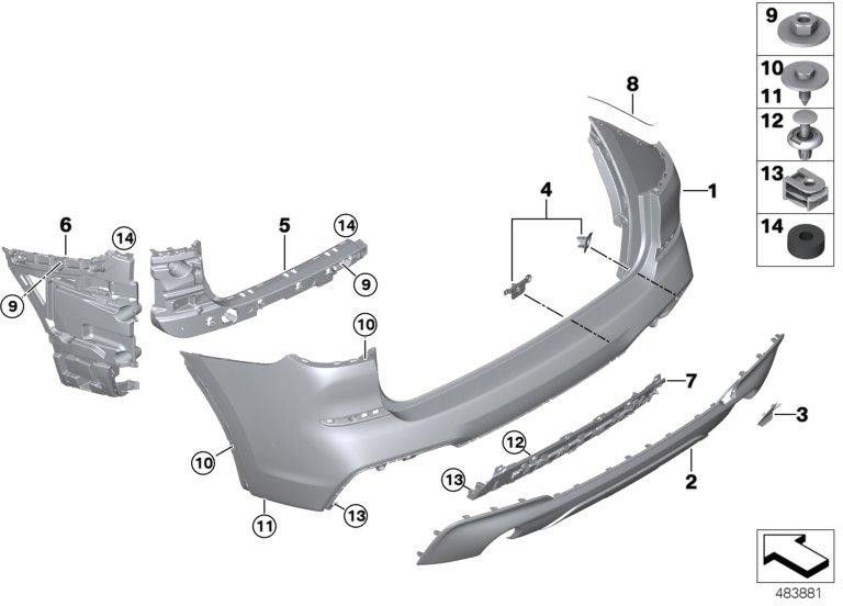 BMW下部の本物の硬化バンパーキャッチャー（51127400674）| 51127400674