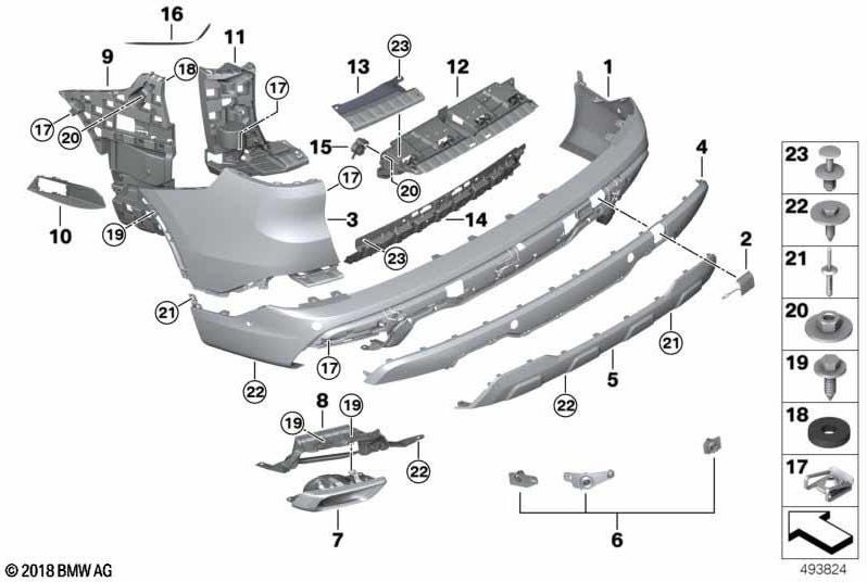 BMW本物のホルターブレンド右側の排気パイプ（51127452624）| 51127452624