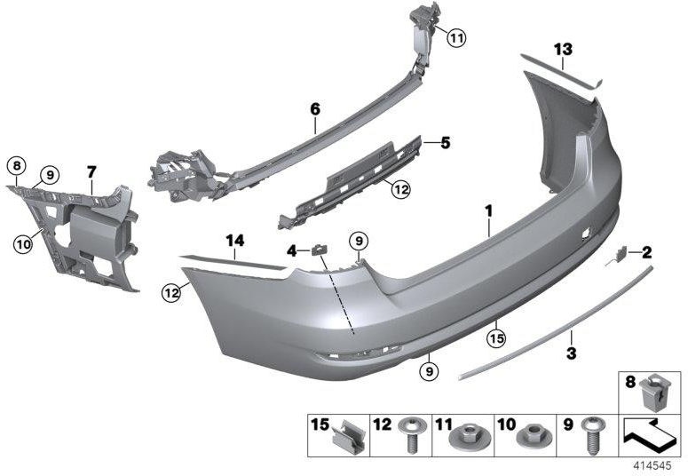 BMW純正セットレコードPDC/PMAセンサーの背面（51127471735）| 51127471735