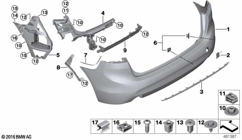 BMW純正クラッディングバンディングトリミングベースPDC/PMA（51127480078）| 51127480078