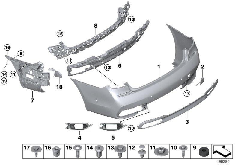 BMW本物のカバーLowing Locks Back M（51128064765）| 51128064765