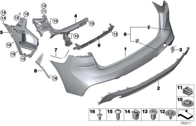 BMW純正ブレンドブッシュキャッチャー-M -PDC 2シリーズ（51128067072）| 51128067072