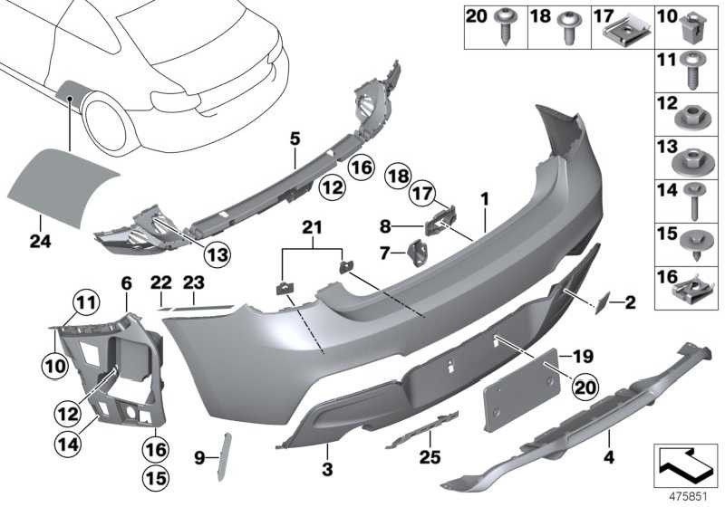 BMW本物のクラッディングバンプトラップPDC 2シリーズ（51128068541）| 51128068541