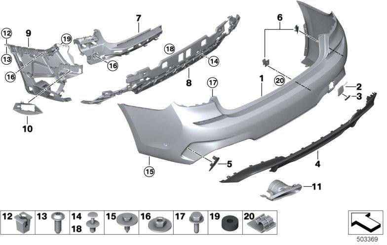 BMW純正クラッディングブッシュキャッチャーボトムMPA（51128069391）| 51128069391