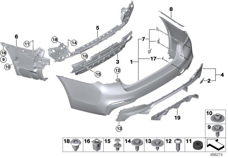 BMW純正キャリア排気システム-M- AHV-（51128069486）| 51128069486
