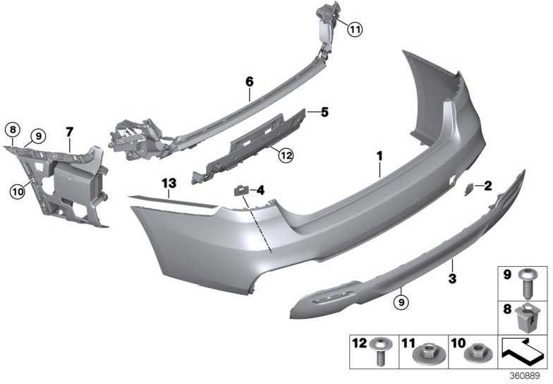 BMW純正クラッディングバンピングキャッチャープライミングM PDC PMA（51128073076）| 51128073076