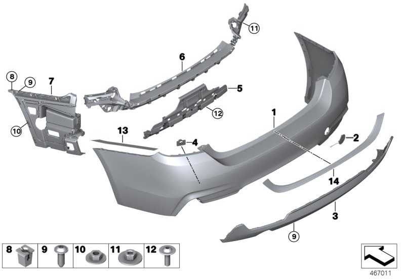 BMW純正クラッディングブッシュプライミングM PDC / PMA 4シリーズ（51128073078）| 51128073078