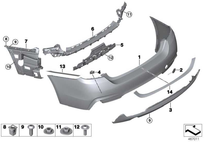 BMW純正セットレコーディングPDCセンサーリアM PCD / PMA 4シリーズ（51128073079）| 51128073079