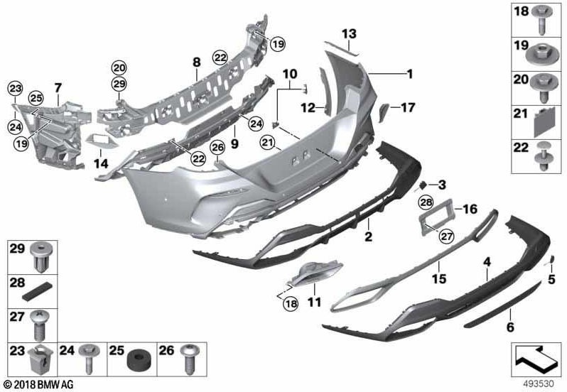 左後ろのBMW本物のガイド-M-（51128075247）| 51128075247