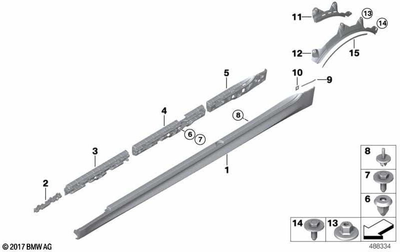 BMW本物の保護フィルムradlauf right（51128075556）| 51128075556