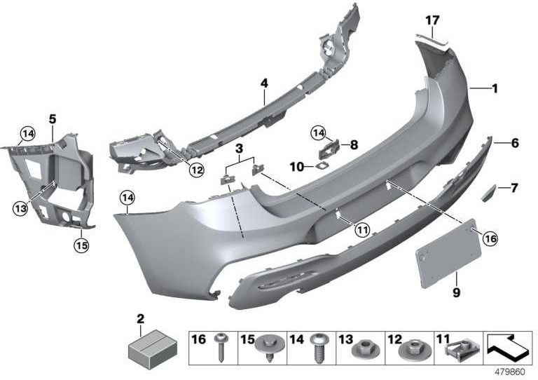 BMW純正セットPDCホルダー（51128079576）| 51128079576