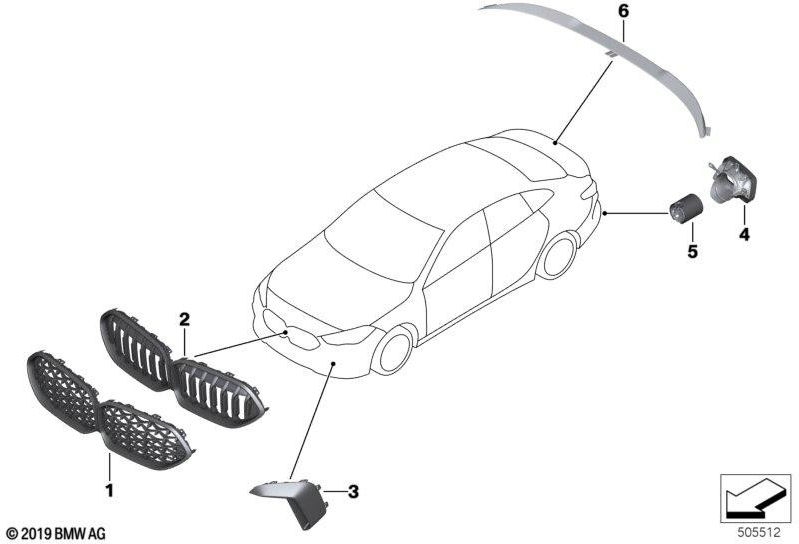 BMW左MPAブラックにある本物のブレンド排気パイプ（51128080495）| 51128080495