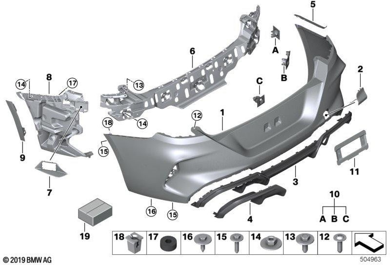 BMW本物のカバーバックM（51128083309）| 51128083309