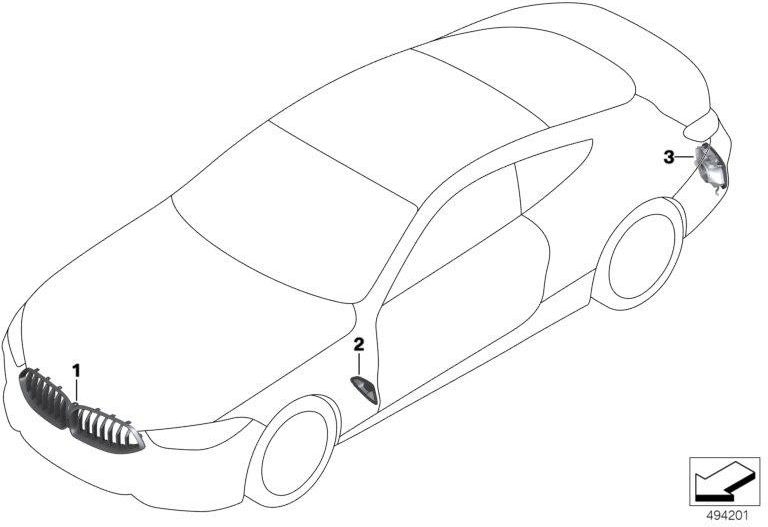 BMW右側の本物の開口排気パイプ（51128093900）| 51128093900