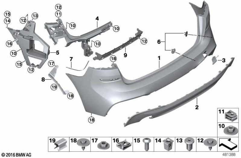 BMW本物のブレンドバム-Catcher -M-（51128745764）| 51128745764