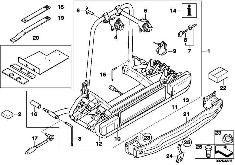 BMW本物のキャリアバンプトラックリアキャリアミニ（51129806219）| 51129806219