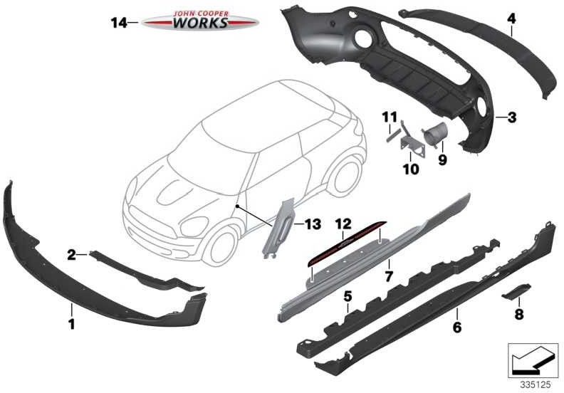 BMW本物のネタバレMitte JCW / PDC MINI（51129810698）| 51129810698