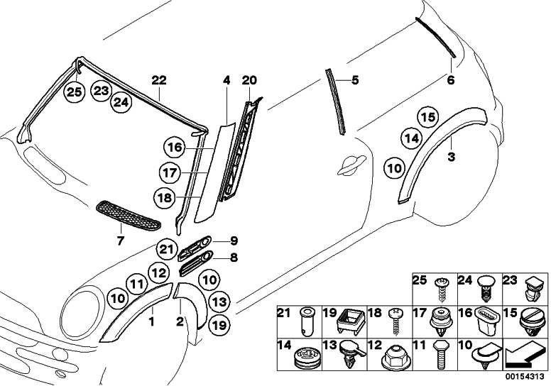 BMW Genoine Spout Mini（51137127001）| 51137127001