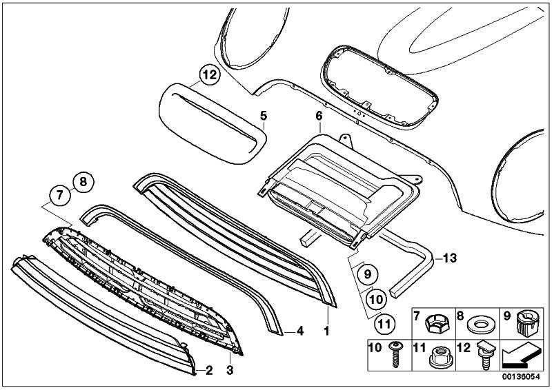 BMW純正Ziergitter Front Primed Mini（51137135265）| 51137135265