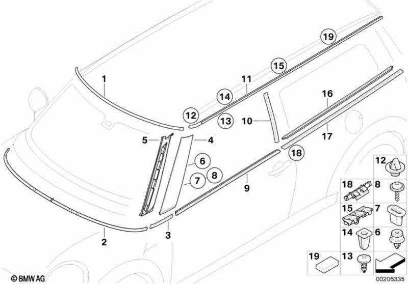 BMW左側の本物の絞りBコラム（51137169433）| 51137169433