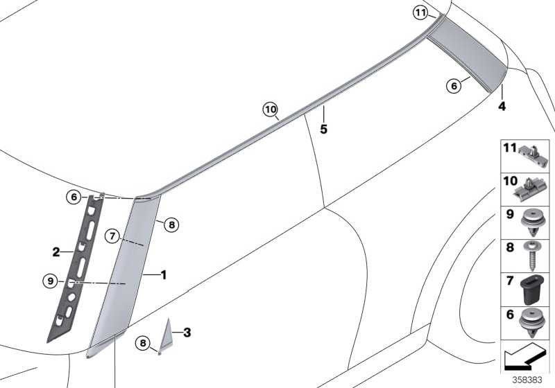 BMW右側の本物の絞りA-pillar（51137300008）| 51137300008