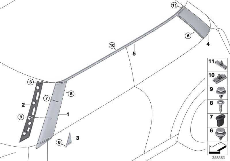 BMW右のミニ上の本物の絞りCピラー（51137300014）| 51137300014