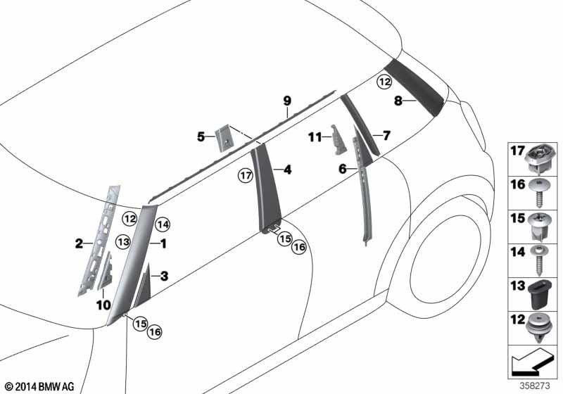 BMW本物のブレンドDコラム右（51137328876）| 51137328876