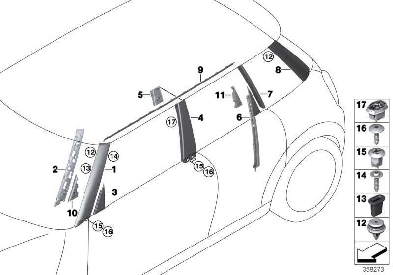 BMW左側の本物の絞りA-pillar（51137329049）| 51137329049