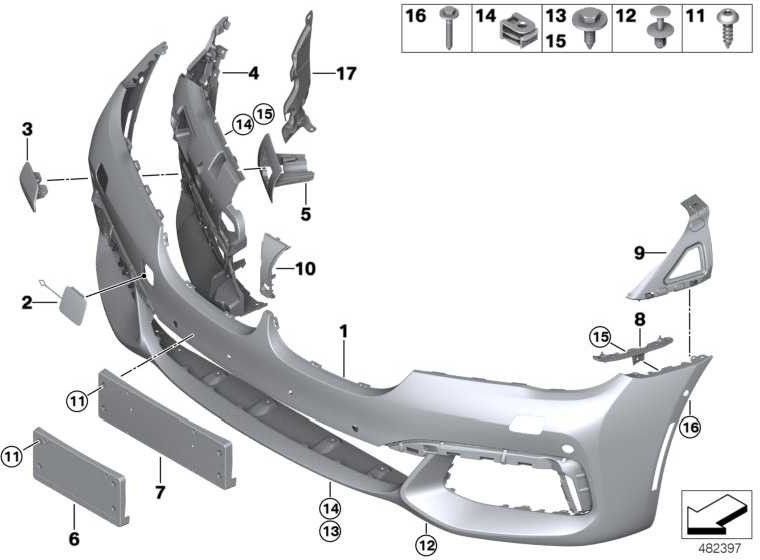 BMW本物のブレンドZiergitter I-Cam 7er（51137347382）| 51137347382