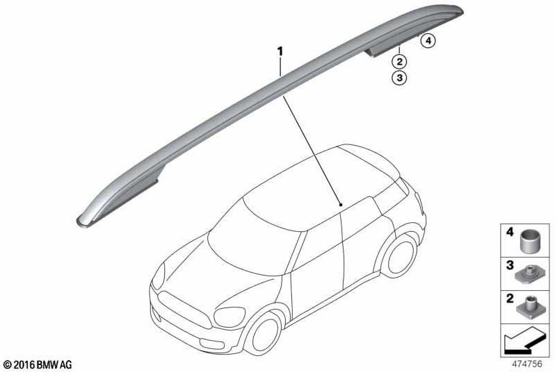 BMW本物のダックレリング左銀（51137389975）| 51137389975