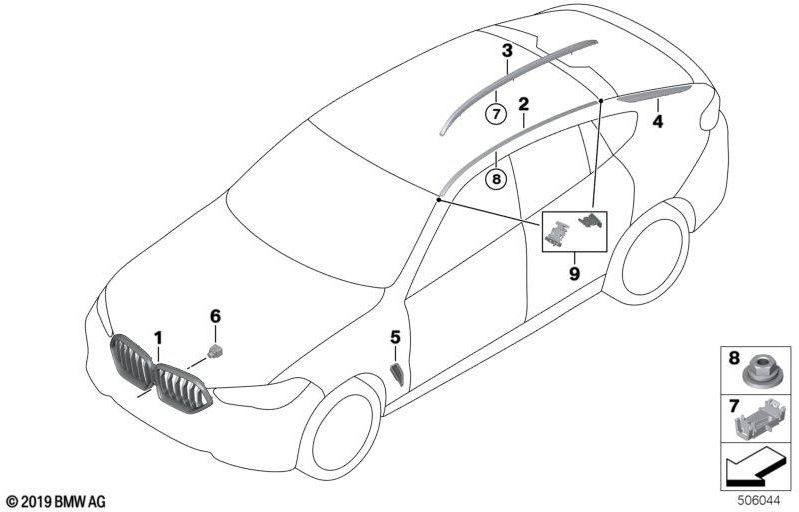 BMW本物のZiergitter Front -M-（51137481387）| 51137481387