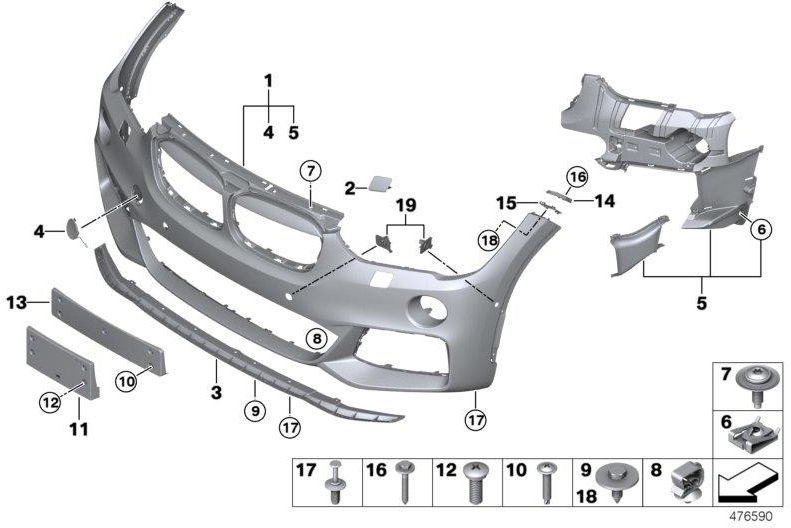 BMW純正ナンバープレートキャリアM / ECE（51138059905）| 51138059905