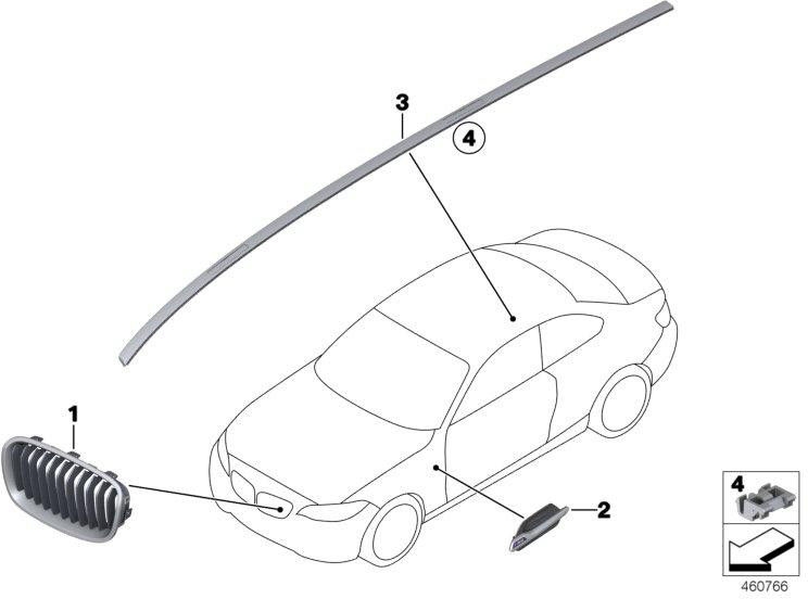 右側のBMW純正eging -m -black（51138077500）| 51138077500