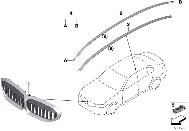 BMW本物のZiergitterフロントMPA（51138079741）| 51138079741