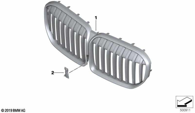 BMW純正Ziergitter Front Pure Excellence（51138494817）| 51138494817