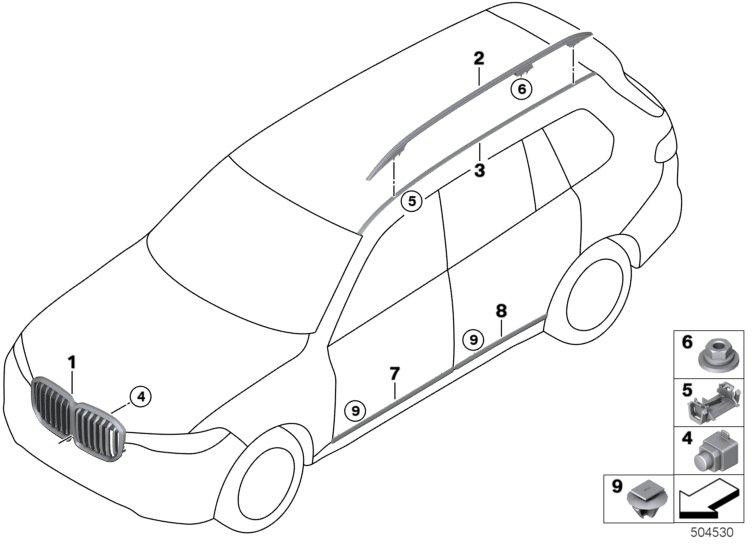 BMW本物のZiergitter Front（51138745730）| 51138745730