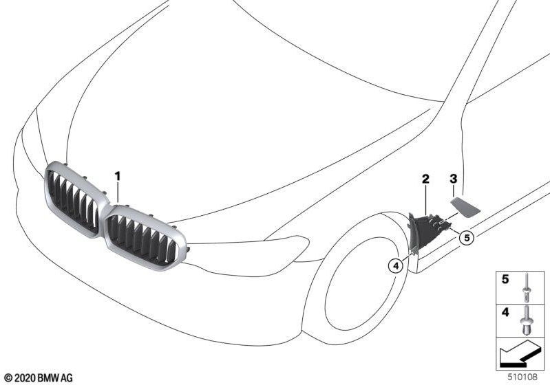 BMW本物のZiergitter Front Luxury / ICAM（51139464219）| 51139464219