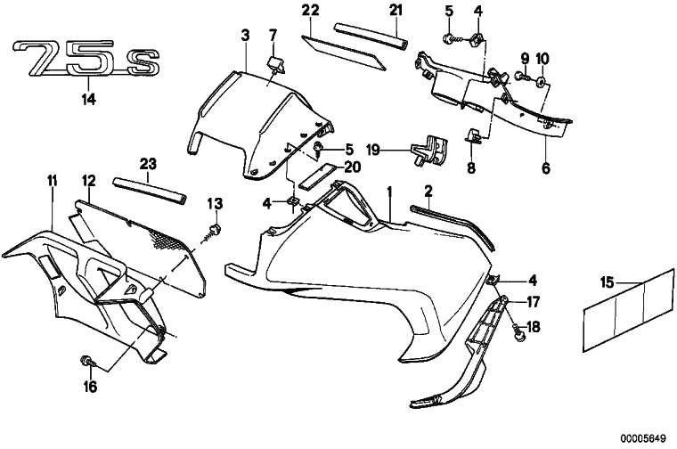 BMW本物のプラークK75S（51141455338）| 51141455338