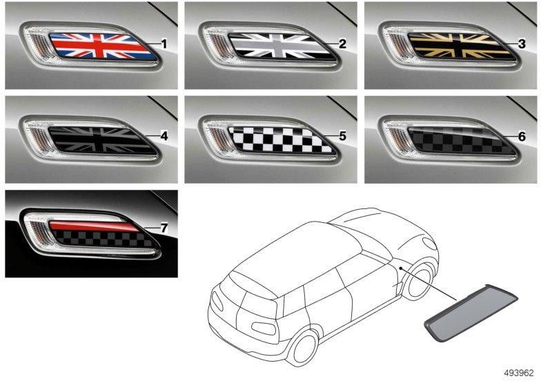 BMW純正装飾ブレンドセットとパッドナイトジャック（51142459031）| 51142459031