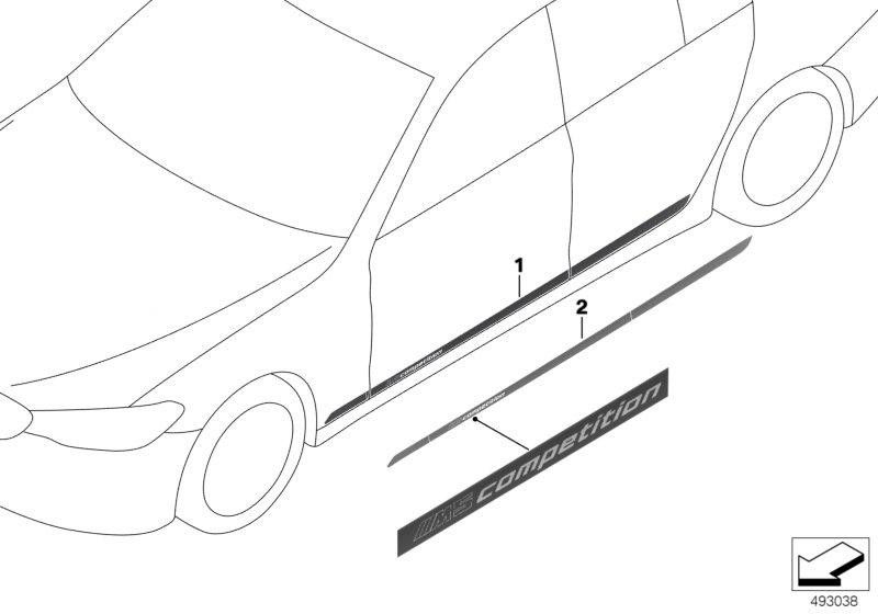 BMW純正競争デザインFOLISET SCHWARZ（51142461932）| 51142461932