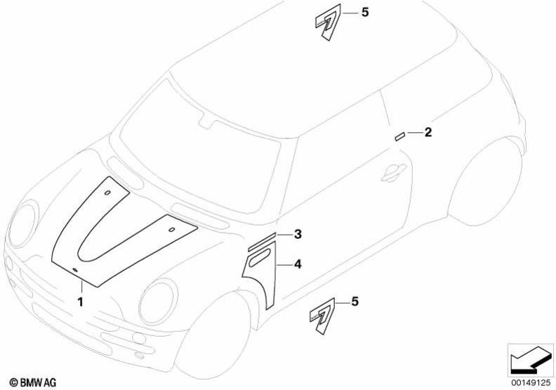 BMWリアチェックメイトの本物のプラークサイドスライス（51147168897）| 51147168897