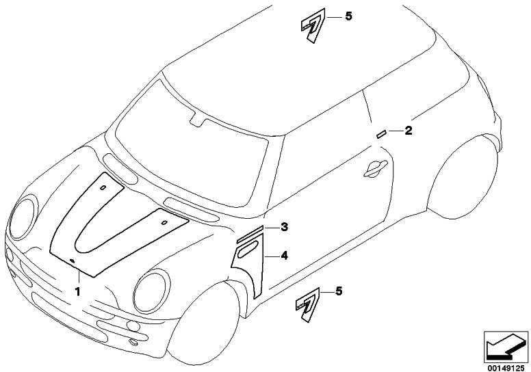 BMW右上のParklane-Silver Mini（51147168902）で本物の粘着フィルム風が走る| 51147168902
