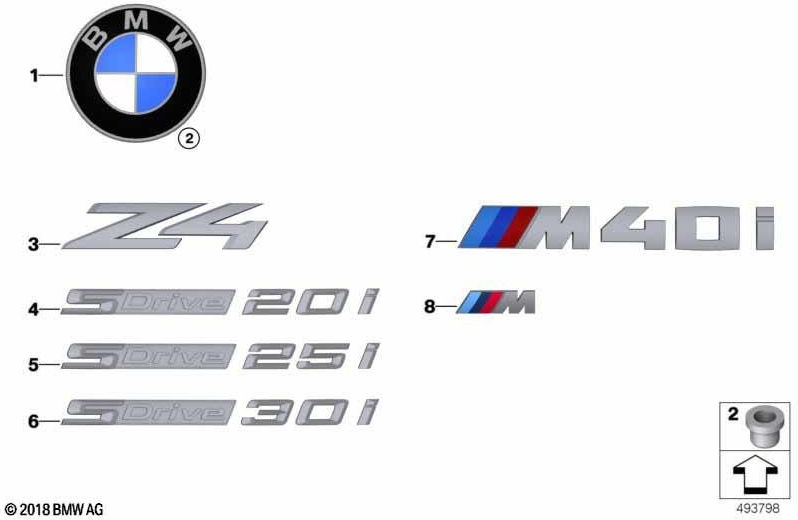 BMW純正レタリングSDRIVE 30I（51147458227）| 51147458227