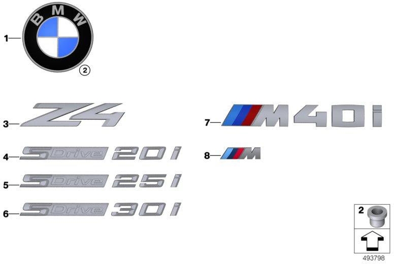 BMW純正レタリングZ4（51147458229）| 51147458229