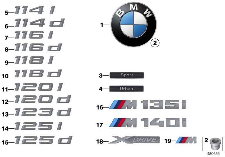 BMW純正レタリング-X -Drive-（51148060262）| 51148060262