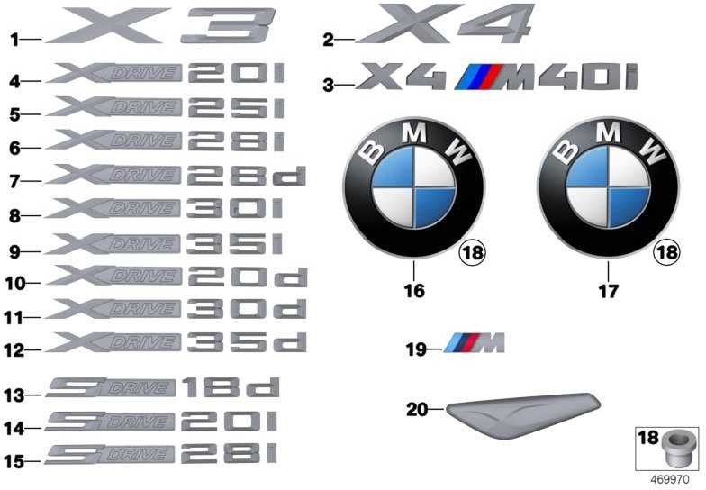 BMW本物のレタリングX4 M40i X4（51148065078）| 51148065078